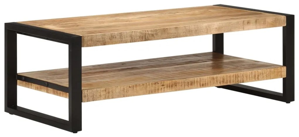 Tavolino da salotto 120x55x40 cm in legno massello di mango