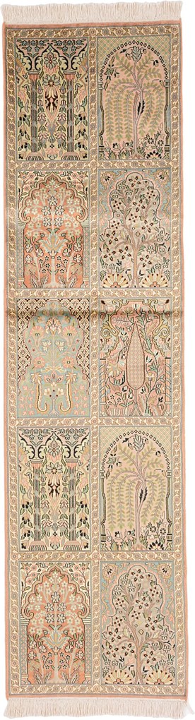 Cashmere Silk Tappeto orientale 70 x 250 (Indian) Annodato A Mano