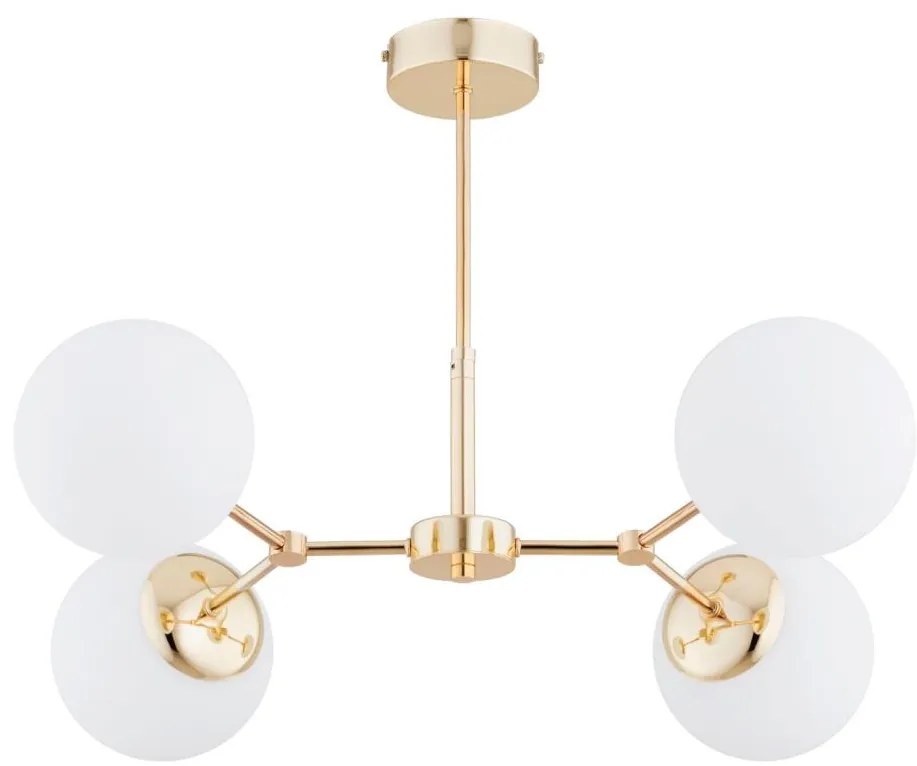 Lampadario on a pole FOTON 4xE14/40W/230V oro/bianco