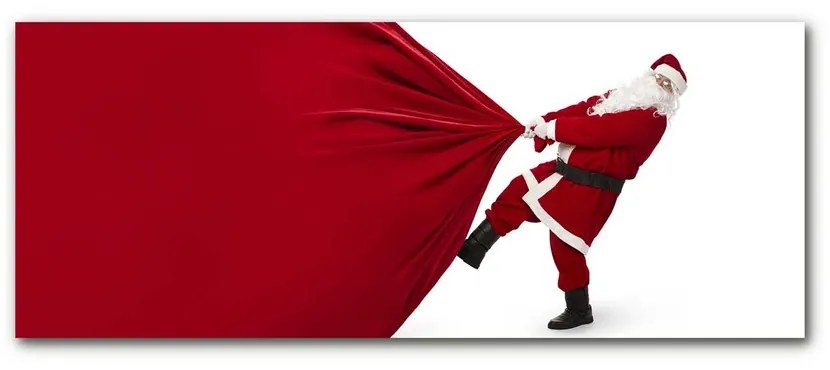 Quadro in vetro Regali di Babbo Natale 100x50 cm 2 appendini