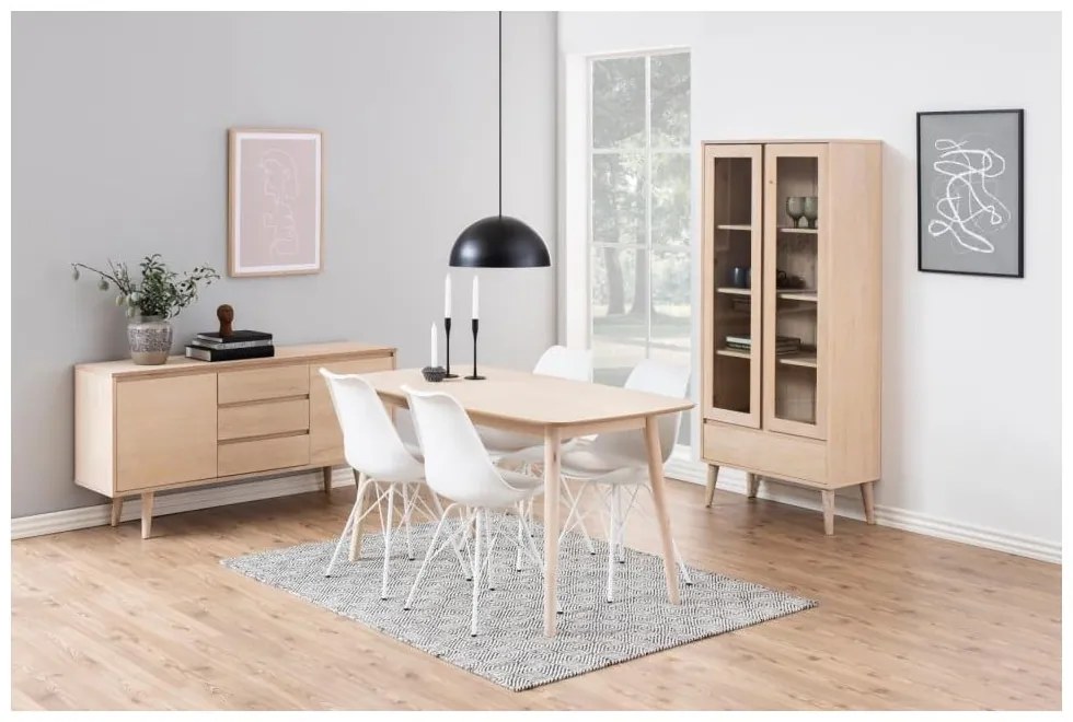 Vetrina color legno naturale effetto rovere 80x178 cm Nagano - Actona