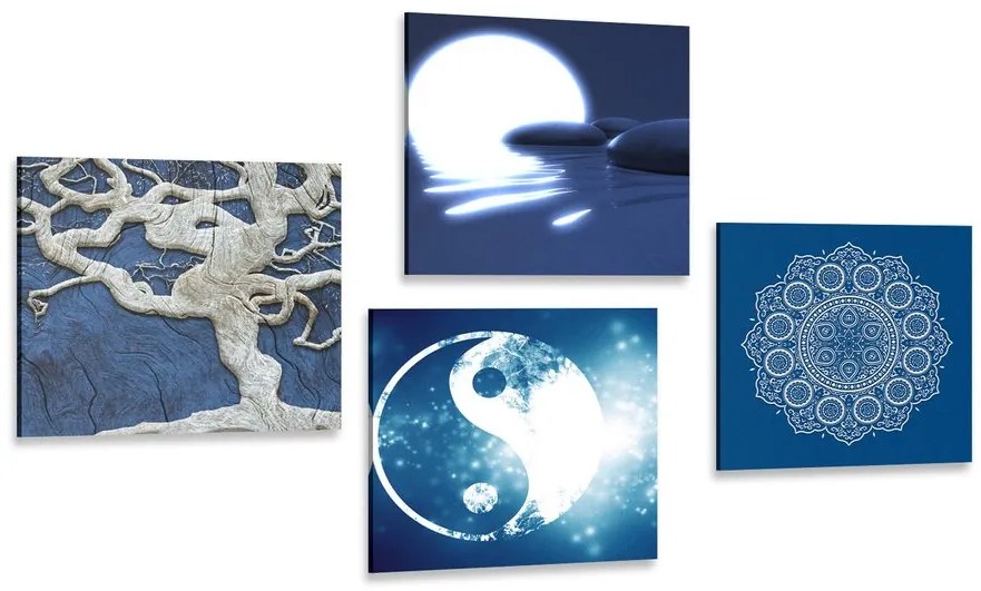 Set di quadri – Feng Shui in blu