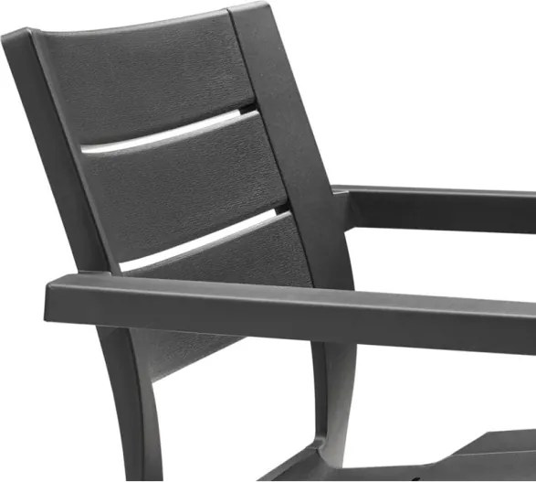 Sedia Da Esterno In Resina Con Braccioli Keter Julie Antracite