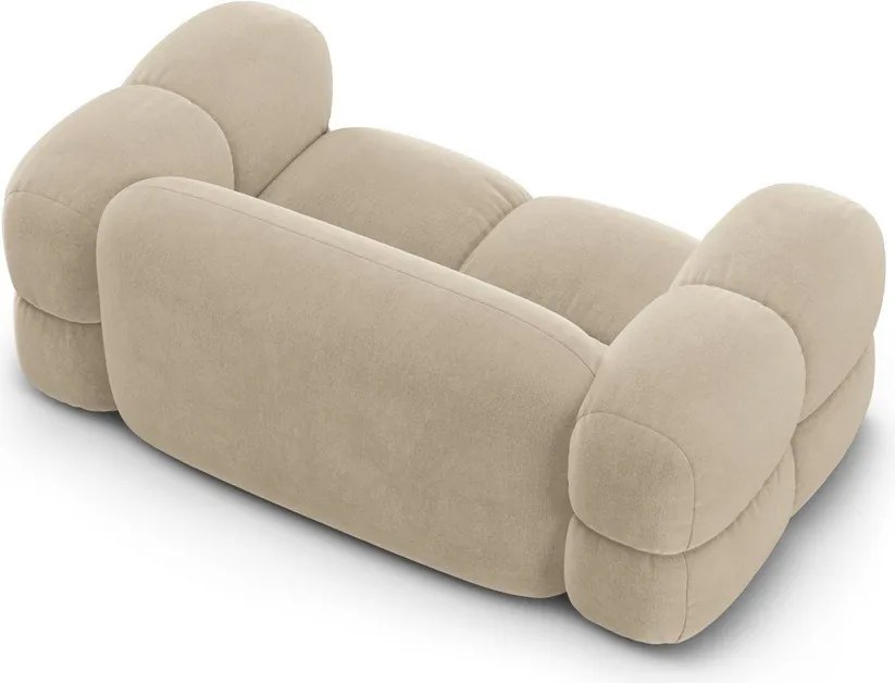 Divano beige con rivestimento in velluto 180 cm Loretto – Cosmopolitan Design