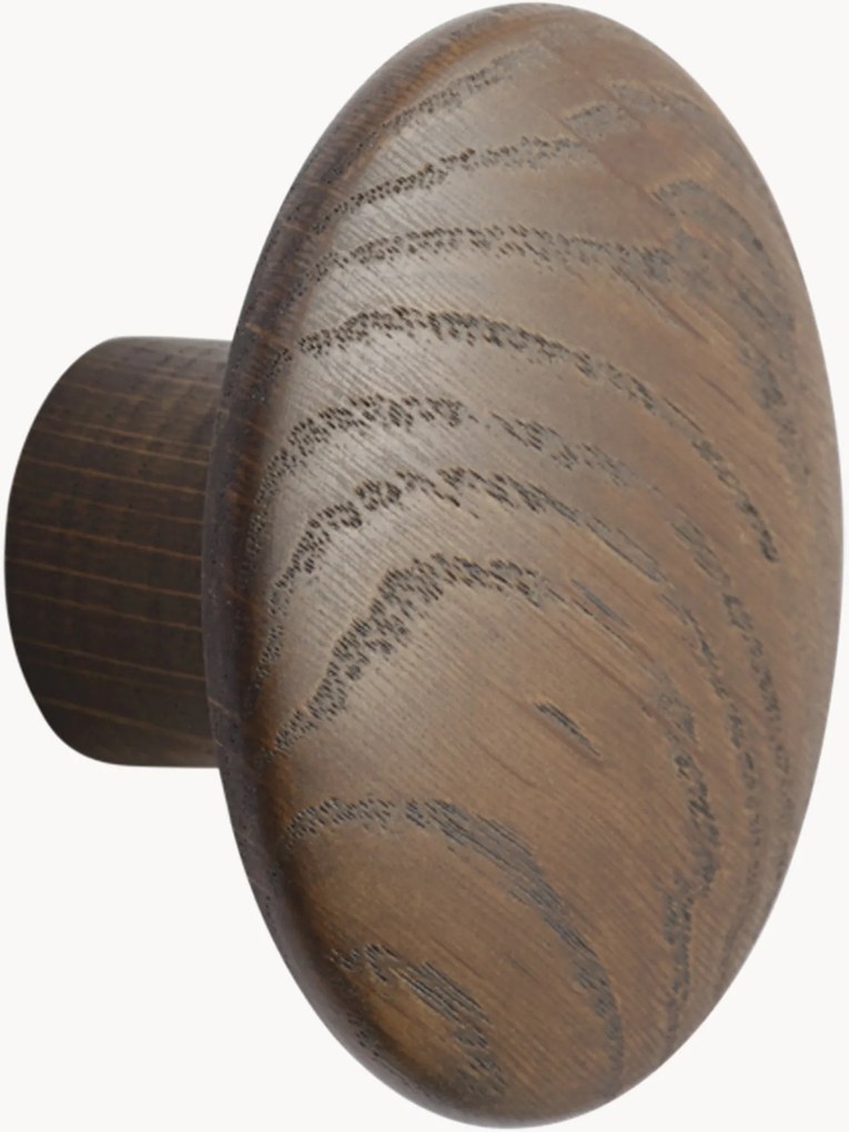 Gancio da parete in legno di quercia Dots, Ø 9 cm