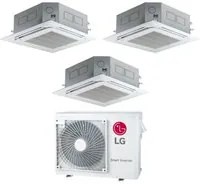 Climatizzatore Condizionatore LG Trial Split Inverter a Cassetta 12+12+12 con MU3R21 R-32 Wi-Fi Optional 12000+12000+12000 con Griglia Inclusa