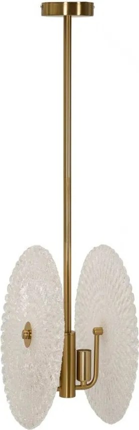 Lampadario dorato con paralume in vetro Glass – Mauro Ferretti