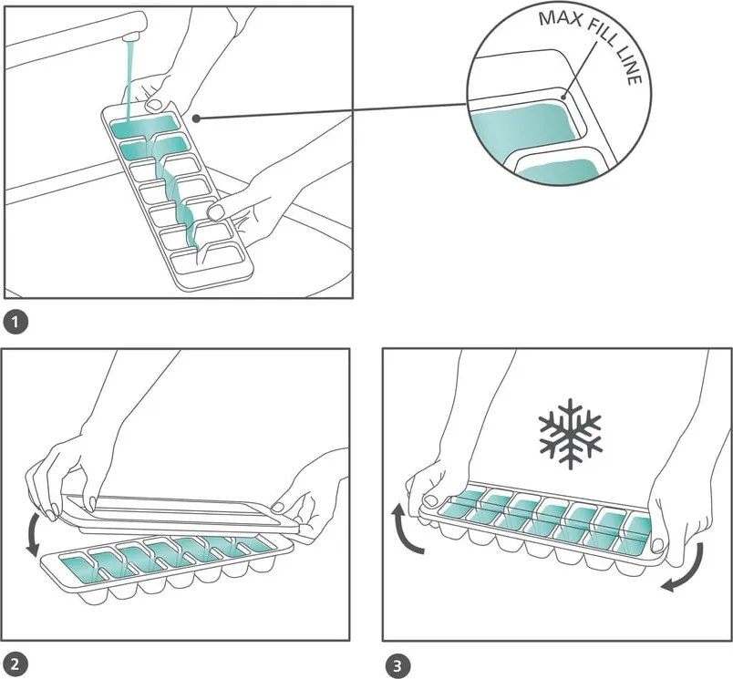 Stampi per ghiaccio 2 pz Easy-fill - Joseph Joseph