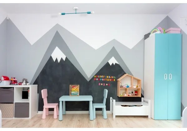 Lampadario a plafone CAMBRIDGE 2xE27/15W/230V blu