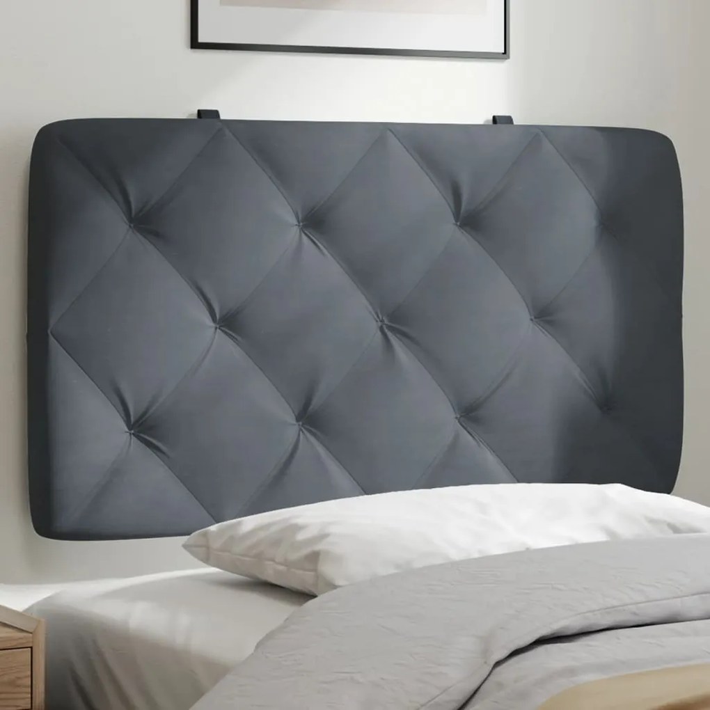 Cuscino Testiera Grigio Scuro 80 Cm İn Velluto /