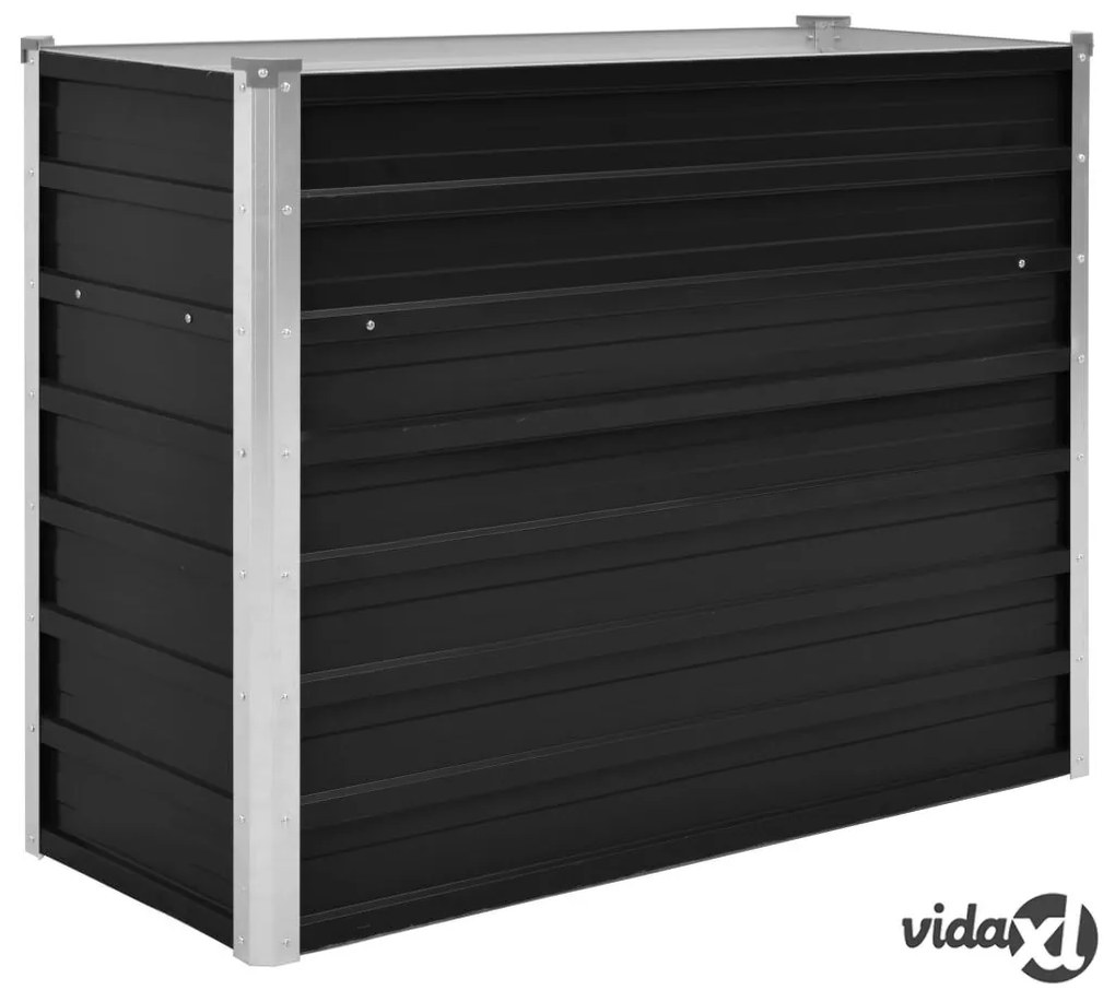 vidaXL Fioriera per Giardino Antracite 100x40x77 cm in Acciaio Zincato
