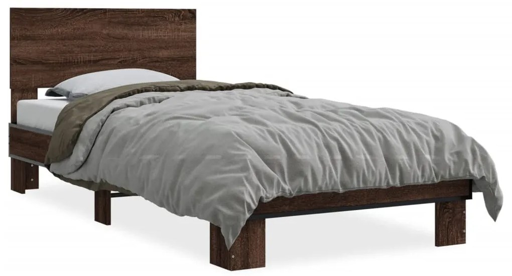 Giroletto Rovere Marrone 90x190 Cm Legno Multistrato E Metallo /