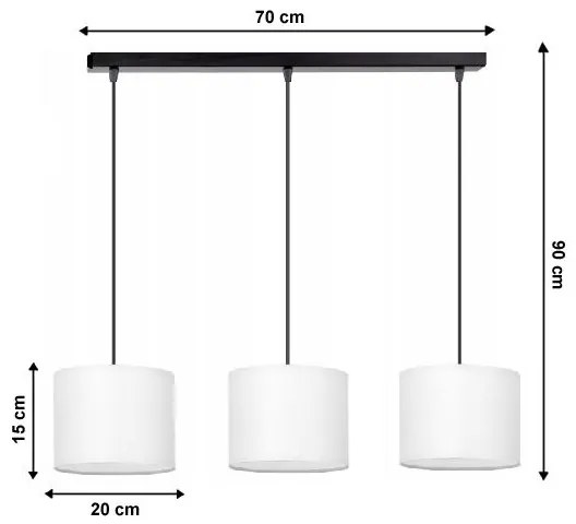 Lampadario a sospensione con filo TUZ 3xE27/60W/230V