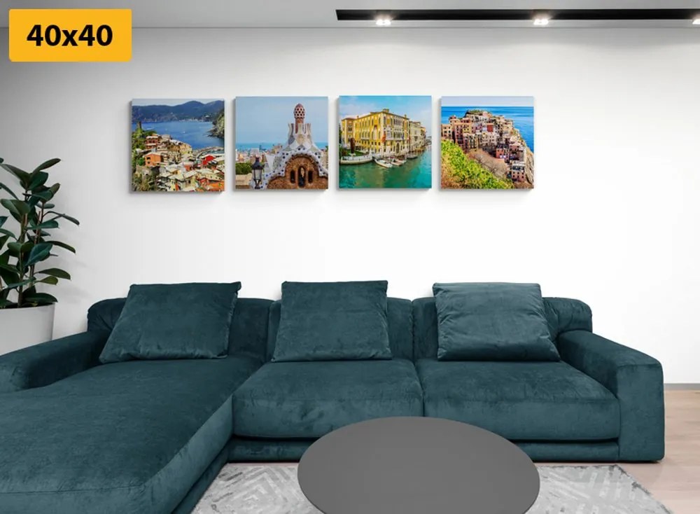 Set di quadri – Paesaggi costieri abbaglianti