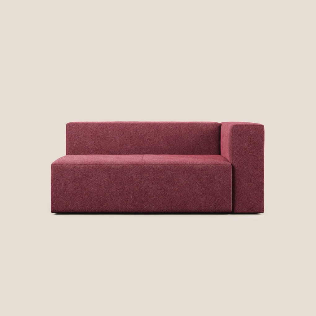 Nettuno modulo angolo/laterale maxi in morbido tessuto bouclè T07 rosso