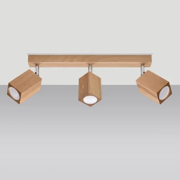 Sollux SL.1037 - Faretto KEKE 3xGU10/40W/230V quercia