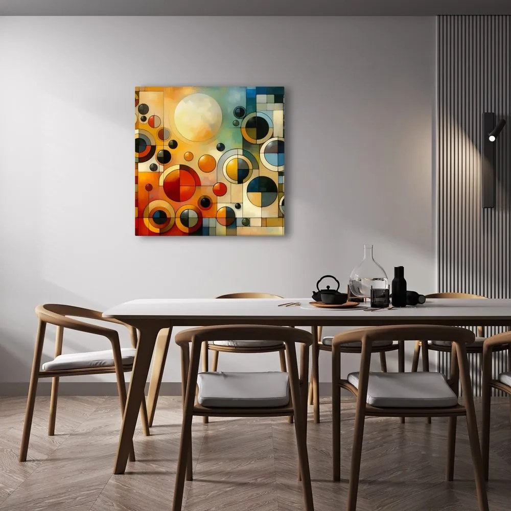 Quadro su tela – Geometria in toni caldi