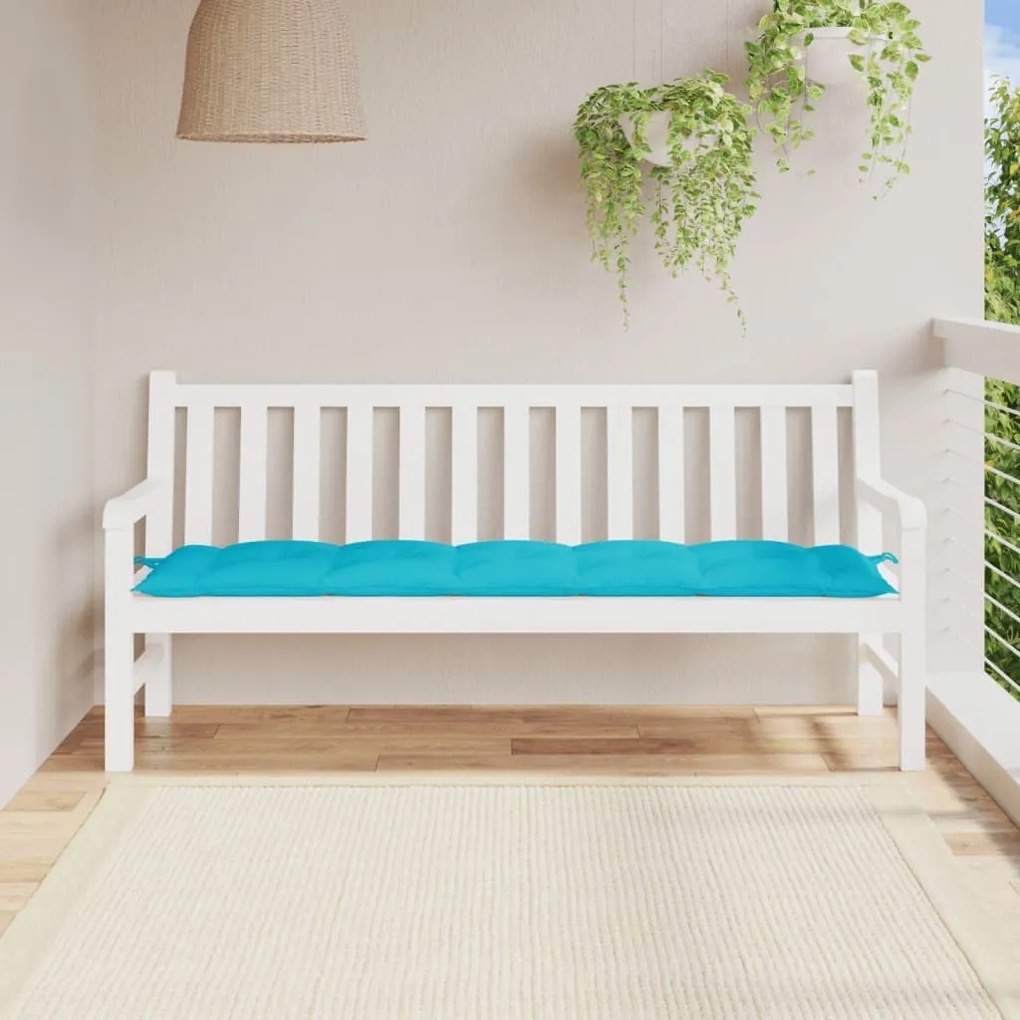Cuscino Per Panca Turchese 180x50x7 Cm İn Tessuto Oxford /