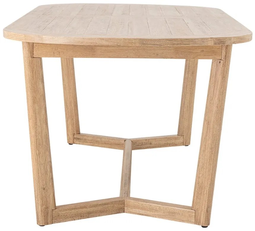 Tavolo da pranzo in legno di cauciù massiccio 100x200 cm Serrone – Bloomingville