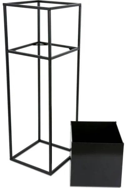 Portafiori 70x24 cm nero