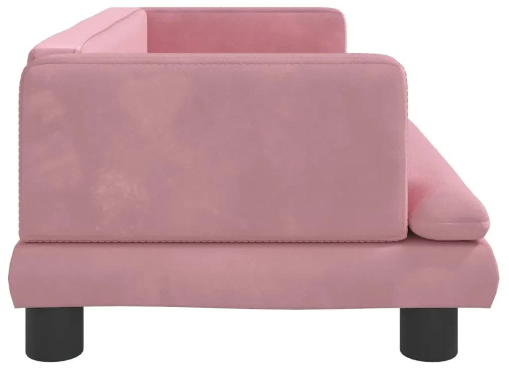 Divano per bambini rosa 80x45x30 cm in velluto