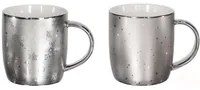 Mug Bombato 370 Cc All Silver Porcellana Argento