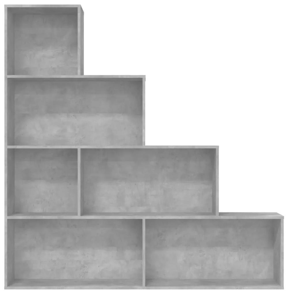 Libreria/divisorio grigio cemento 155x24x160 cm in truciolato
