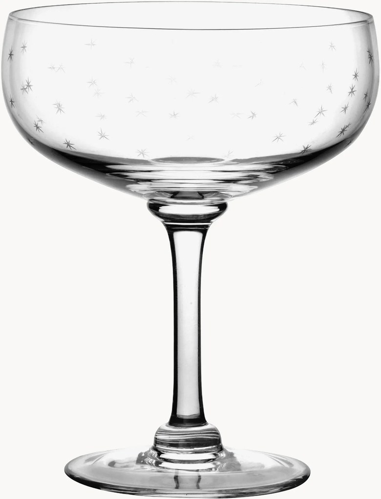 Set di 4 bicchieri da cocktail in cristallo soffiato Stars