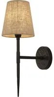 Applique Industrial-Nordico Gotico Acciaio Nero Tessuto 1 Luce E14