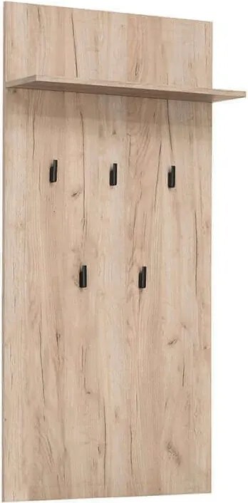 DODO - attaccapanni da parete moderno con mensola colore rovere