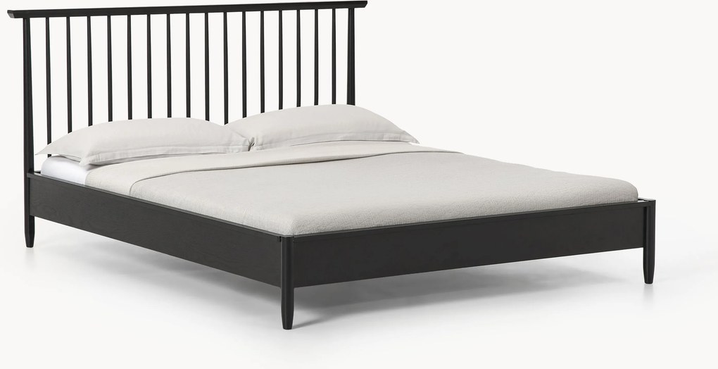 Letto in legno di pino con testiera Windsor