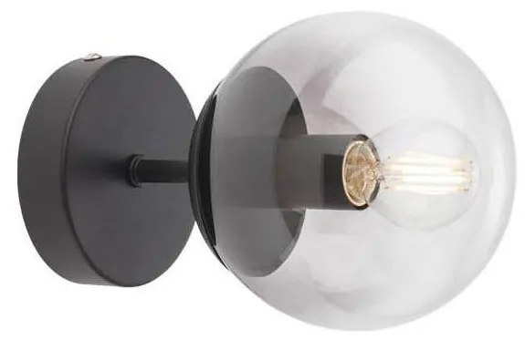 Redo 01-2175 - Lampada da parete SEMIA 1xE14/28W/230V nero/fumé