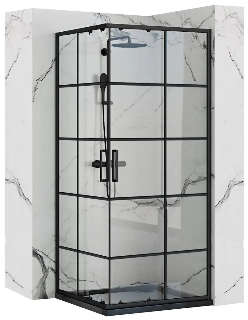 Cabina doccia Rea Concept Black 80x80