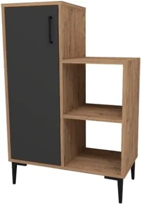 Mobile Da Cucina Multiuso Con Anta E Vani A Giorno Tea Rovere E Antracite