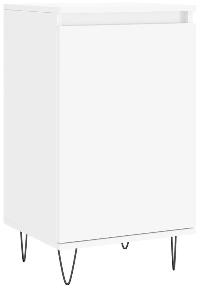 Credenze 2 pz bianche 40x35x70 cm in legno multistrato