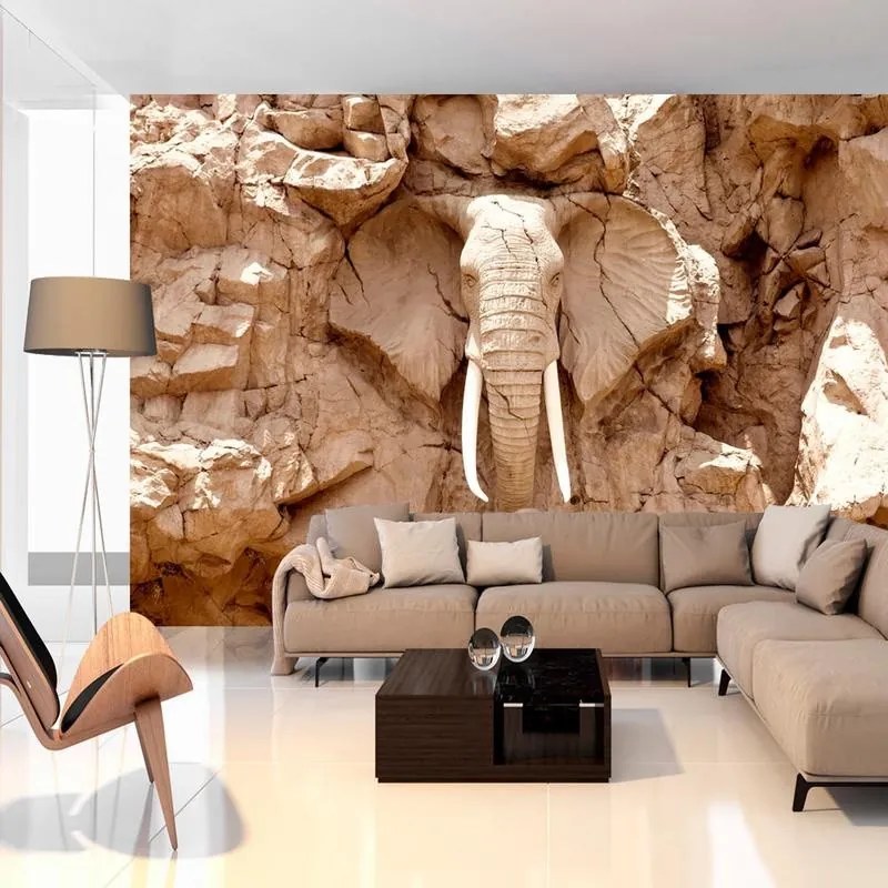 Fotomurale adesivo  Stone Elephant (South Africa)  Larghezza x Altezza Home decor 196x140