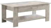 Tavolino Salotto Myrto 110x60x44 h cm in Truciolare bilaminato Grigio Effetto Cemento