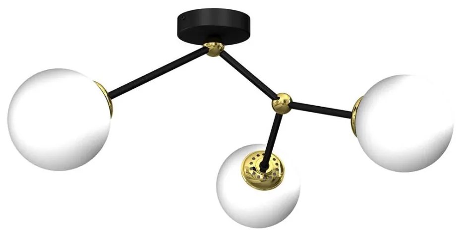 Lampadario a plafone JOY 3xE14/40W/230V nero/oro