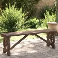 Panca da Giardino 115 cm in Legno Massello di Abete 365112