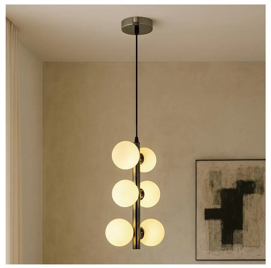 Brilagi - Lampadario LED a sospensione con filo MILLA 6xG9/3W/230V cromo lucido/bianco