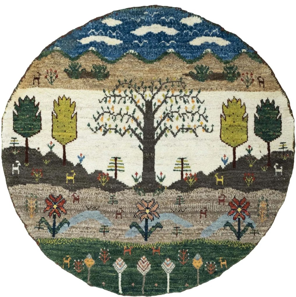 Gabbeh Tappeto persiano 100x100 (Iran) Annodato A Mano