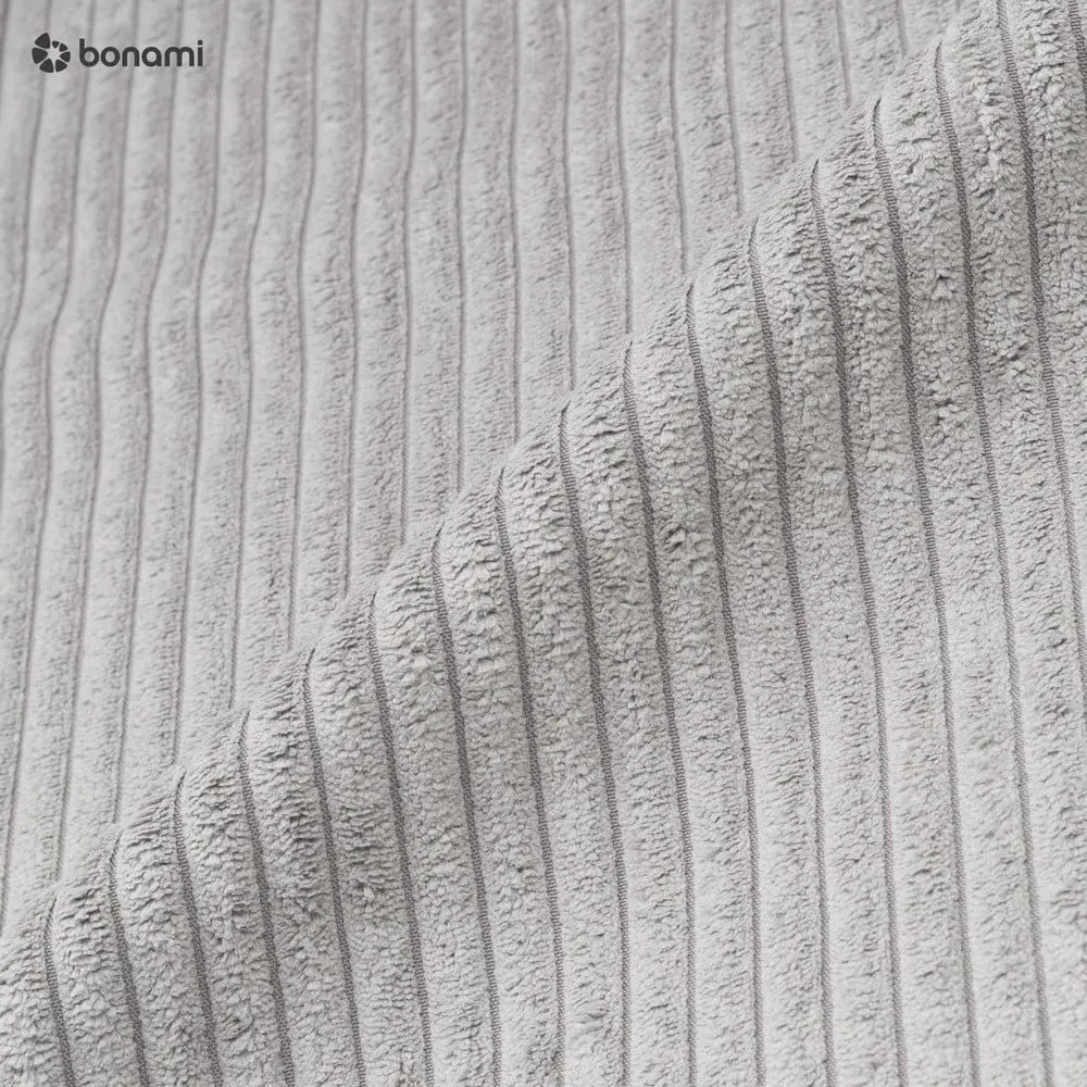 Divano angolare in velluto a coste variabile grigio chiaro Nihad modular - Bobochic Paris