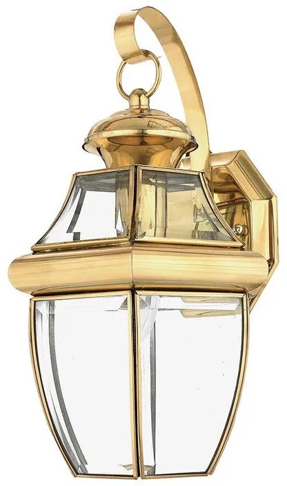 Applique classico chic da esterno QZ-NEWBURY2-M-PB ottone IP44 1X E27 ELSTEAD