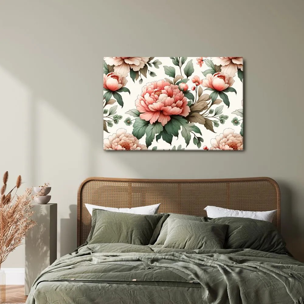 Quadro su tela – Fiori romantici di peonia