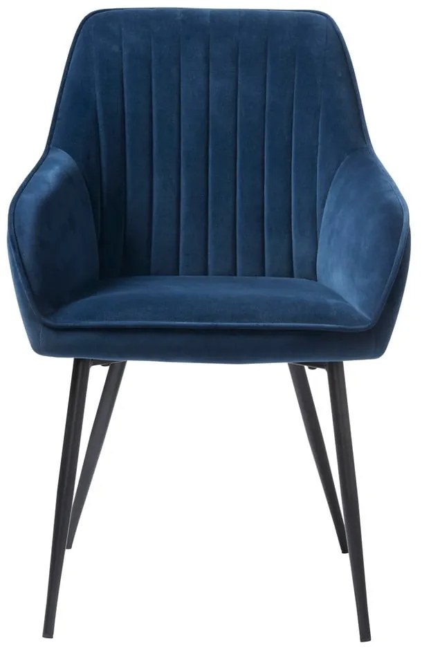 Set di sedie da pranzo blu scuro in imbottito con braccioli 2 pz Nolan Stripe – Unique Furniture