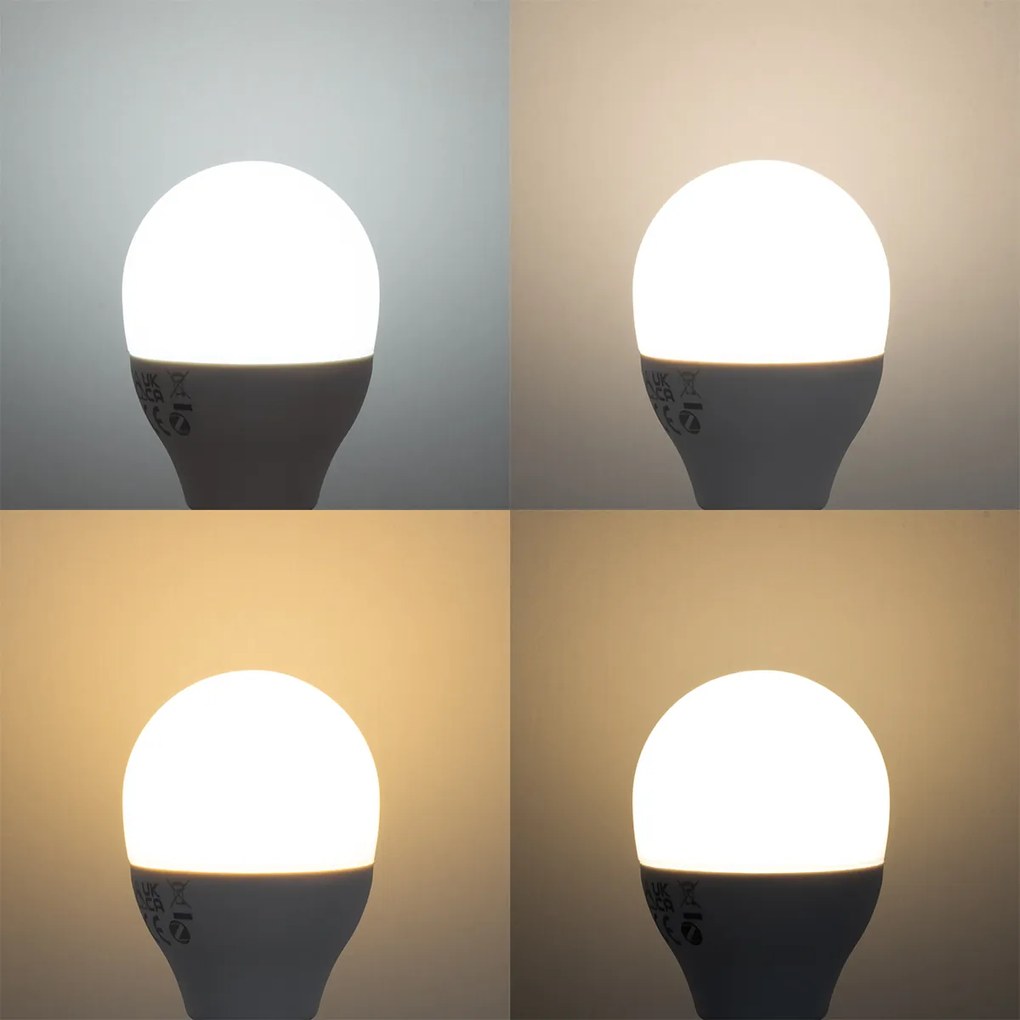 Set di 5 lampadine LED E14 dimmerabili Smart G45 opale 4,9W 470 lm 2700-6500K