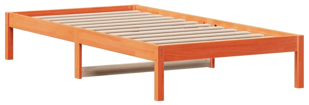 Dormeuse marrone cera 90x200 cm in legno massello di pino