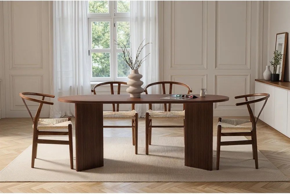 Tavolo da pranzo con effetto noce 89,5x180 cm Sablin – Kalune Design