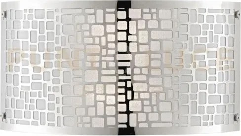 Applique a parete maya cromo 2 luci attacco e14 32x9x17cm in acciai...