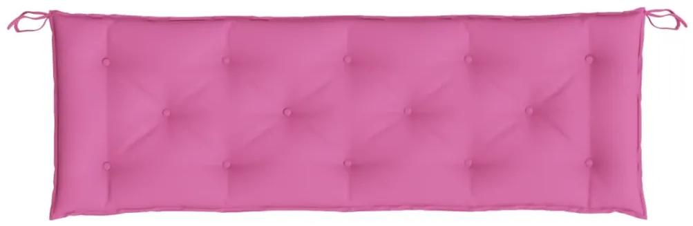 Cuscini per Panca da Giardino 2 pz Rosa 150x50x7 cm in Tessuto